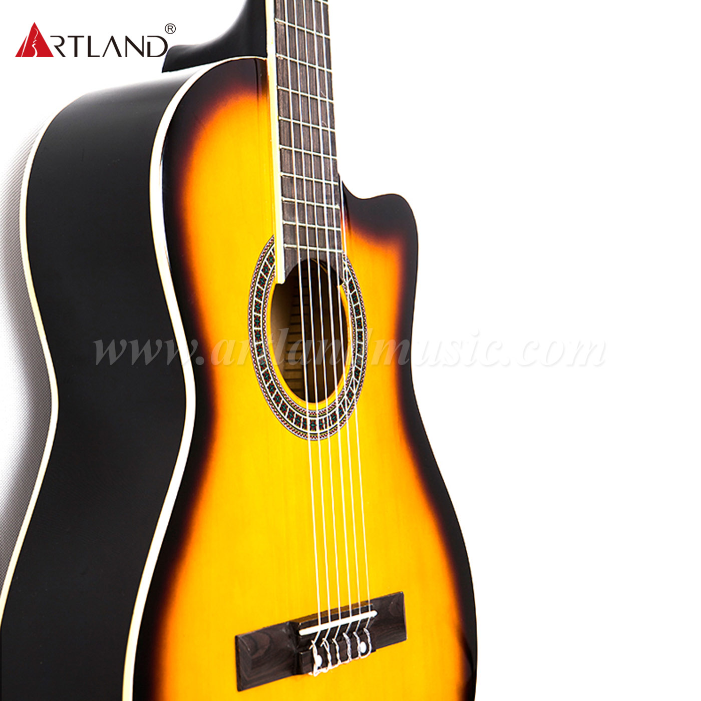 Chitarra classica con corpo mancante Sunburst (CG960)