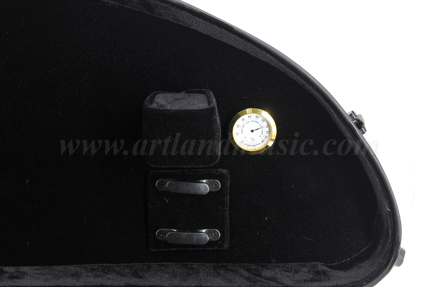 Custodia per violino composita in fibra di carbonio a forma di luna nera con borsa per libri (SVC204P) 