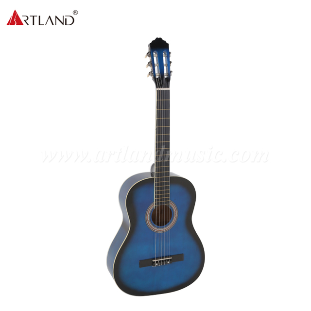 Chitarra classica Artland Guitar Linden Top sul retro e sui lati (CG852)