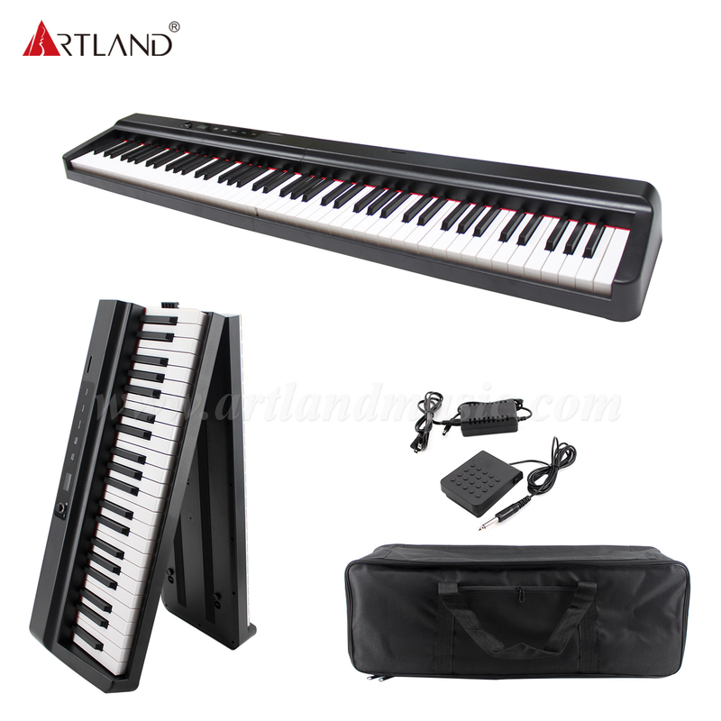 Pianoforte digitale pieghevole Tastiera a 88 tasti, Piano elettrico portatile Bluetooth (ABX15S-88)