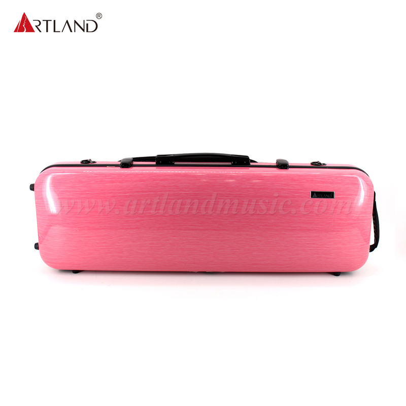 Custodia per violino oblunga composita in fibra di carbonio rosa (SVC005P) all'ingrosso