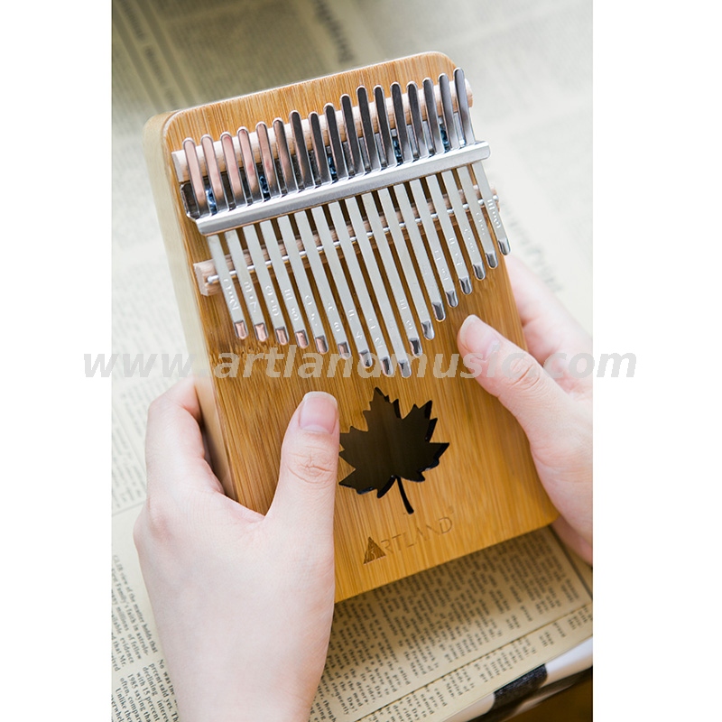 Pianoforte a pollice a 17 tasti Bamboo Kalimba (ATKM-1710) Natura, confortevole