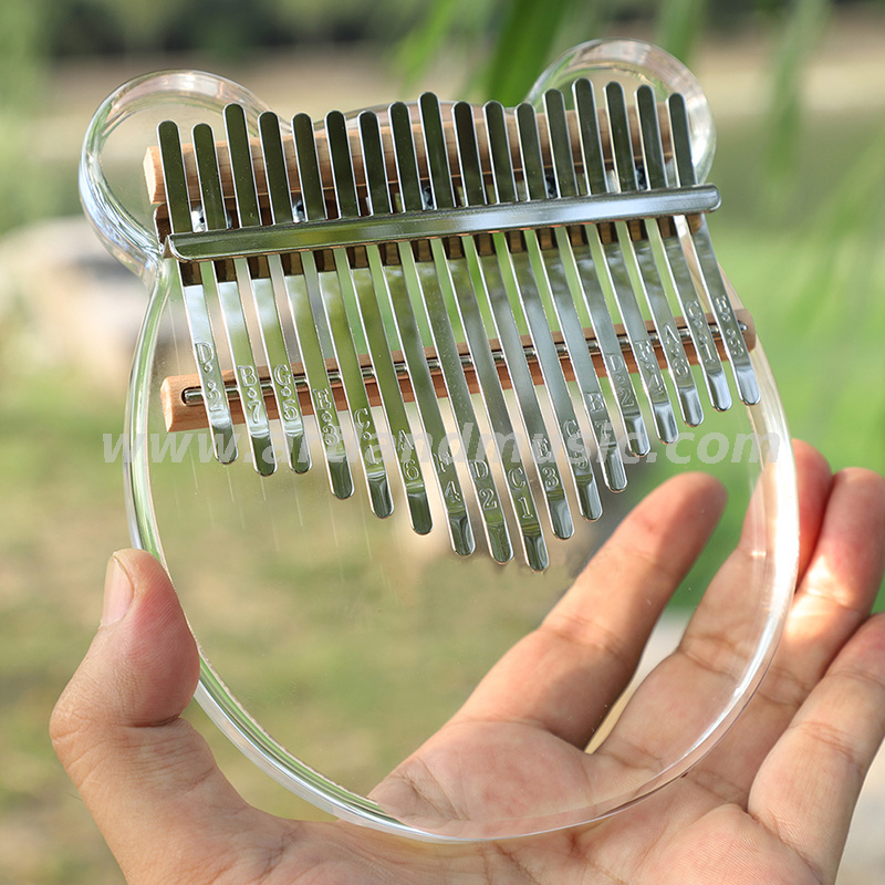Pianoforte Kalimba in cristallo a 17 tasti per pollice (KTP-06)