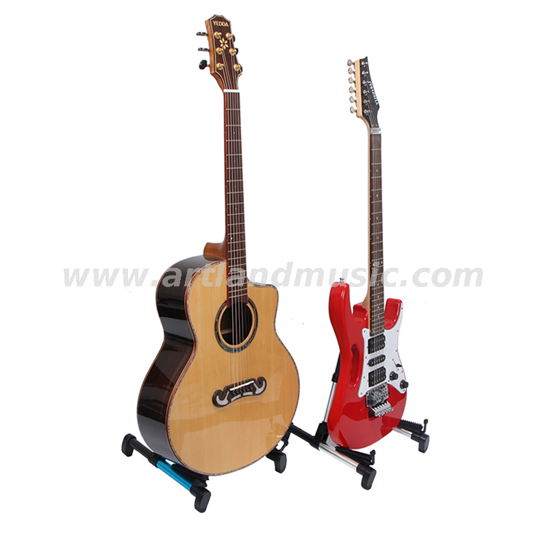 Supporto per chitarra folk pieghevole supporto per chitarra verticale supporto per chitarra pieghevole telescopico（AGS-20）