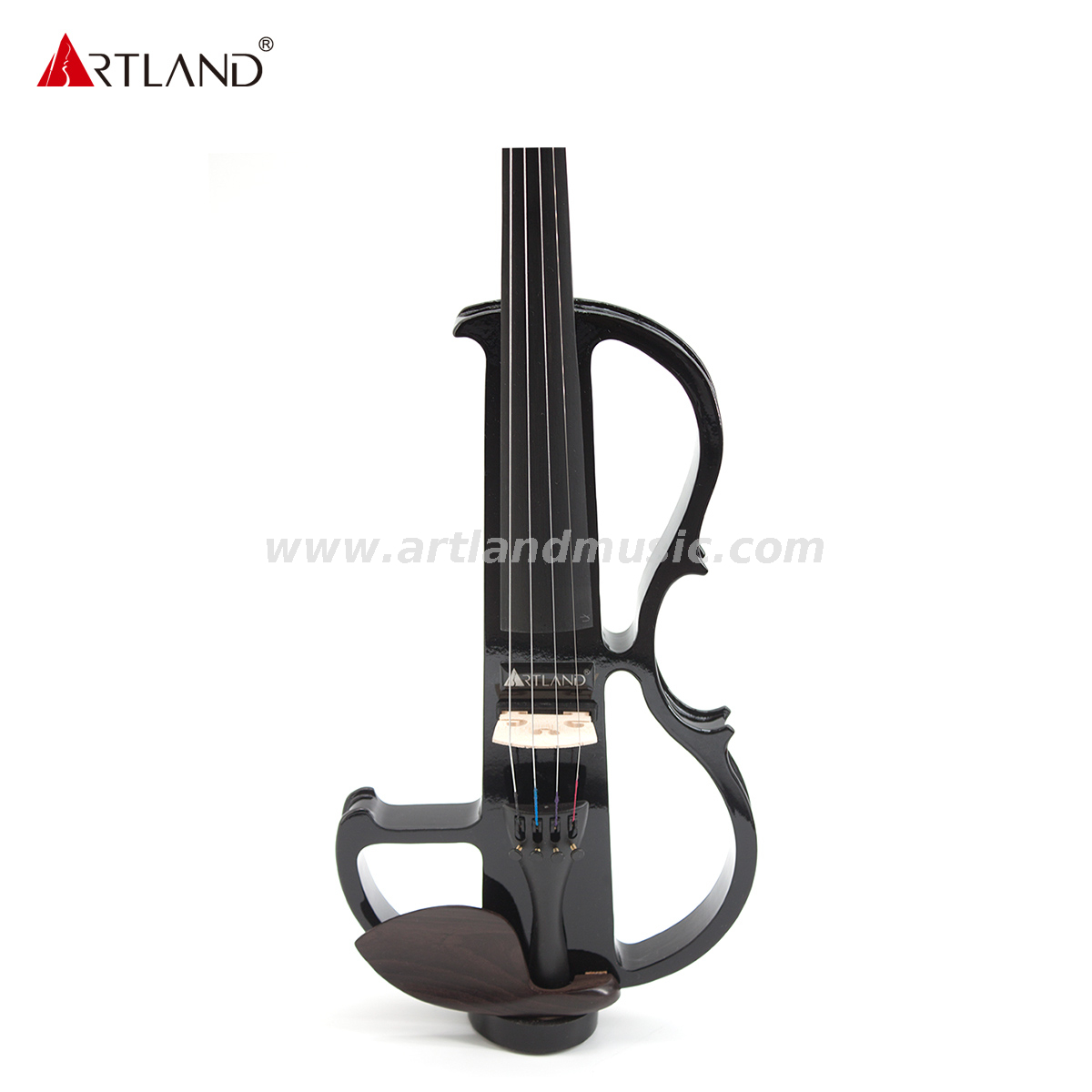 Violino elettrico in tiglio nero con fiocco di colore nero (EV003)