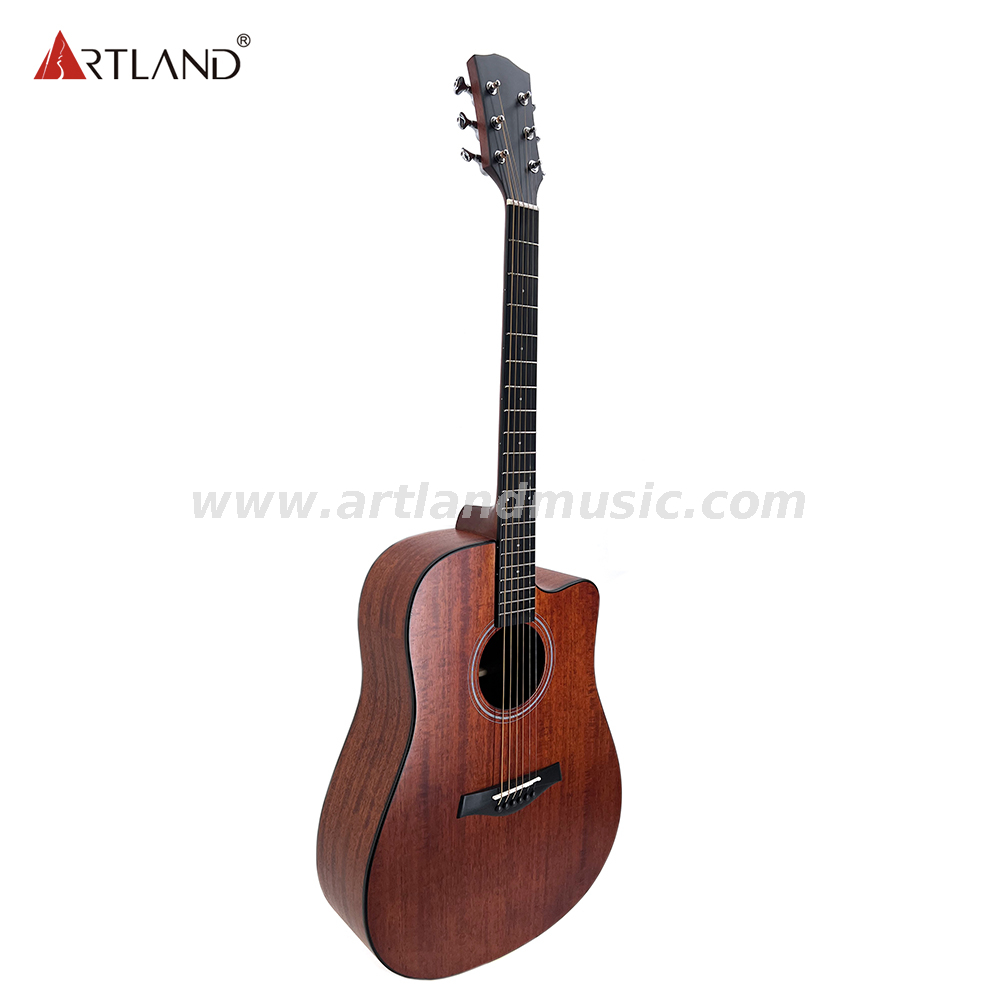 Chitarra acustica con finitura opaca con top in mogano massiccio Cutway da 41 pollici