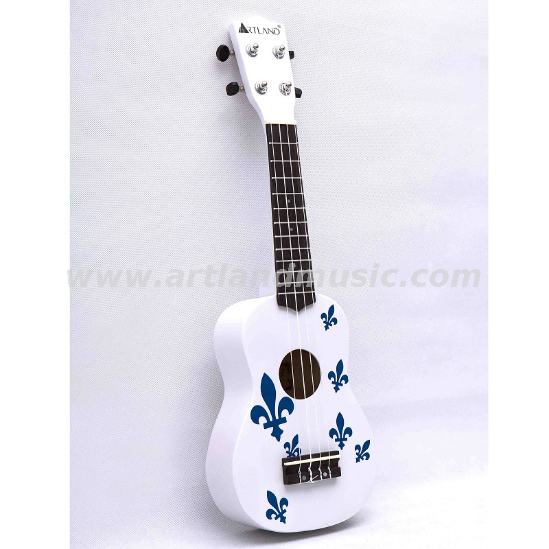 Ukulele colorato di cartone animato (UKS200D) -Bianco