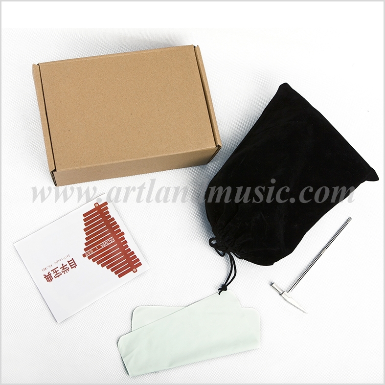 Paramano 17 tasti pianoforte a pollice in pino Kalimba, quadrifoglio (ATKM-1711)