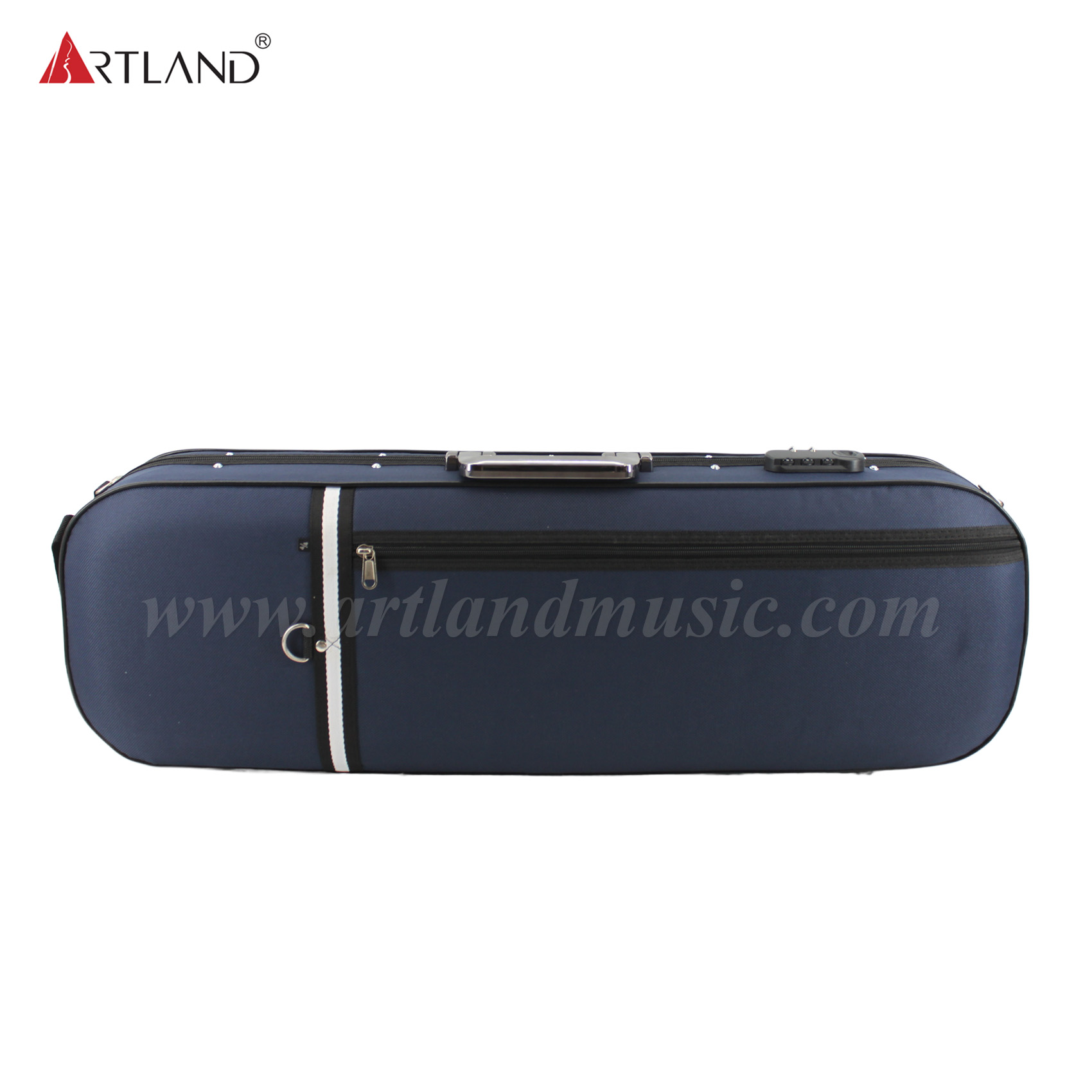 Caso di violino oblungo blu Oxford (SVC113)