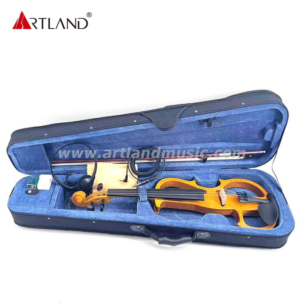 Violino elettrico a corpo solido con custodia, auricolare, arco (EV002)