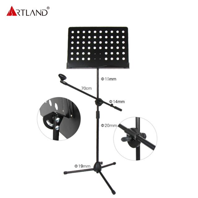 Leggio per spartiti con supporto per microfono (MS513)