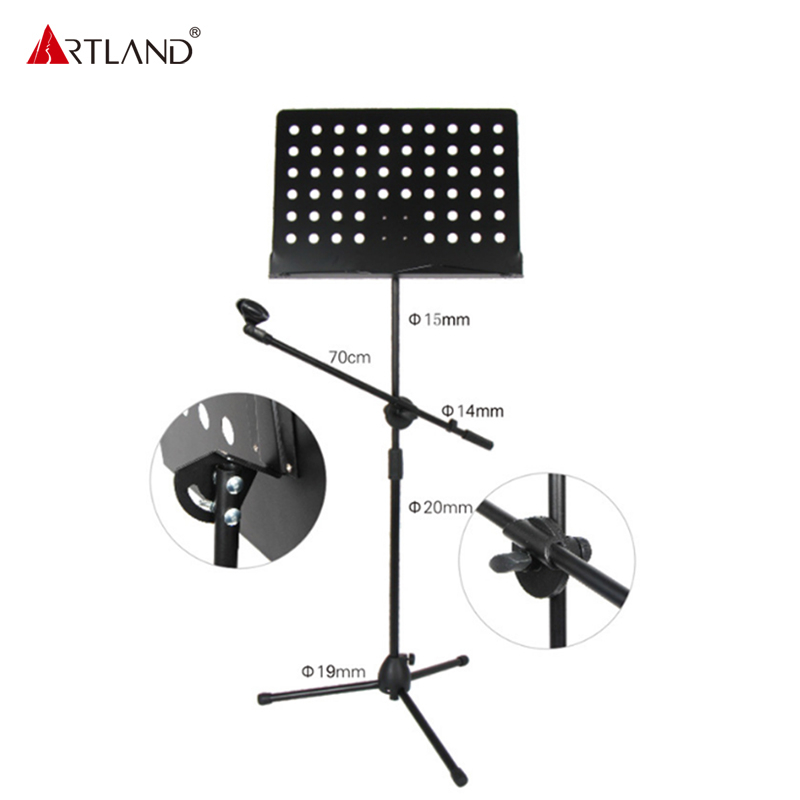 Leggio per spartiti con supporto per microfono (MS513)