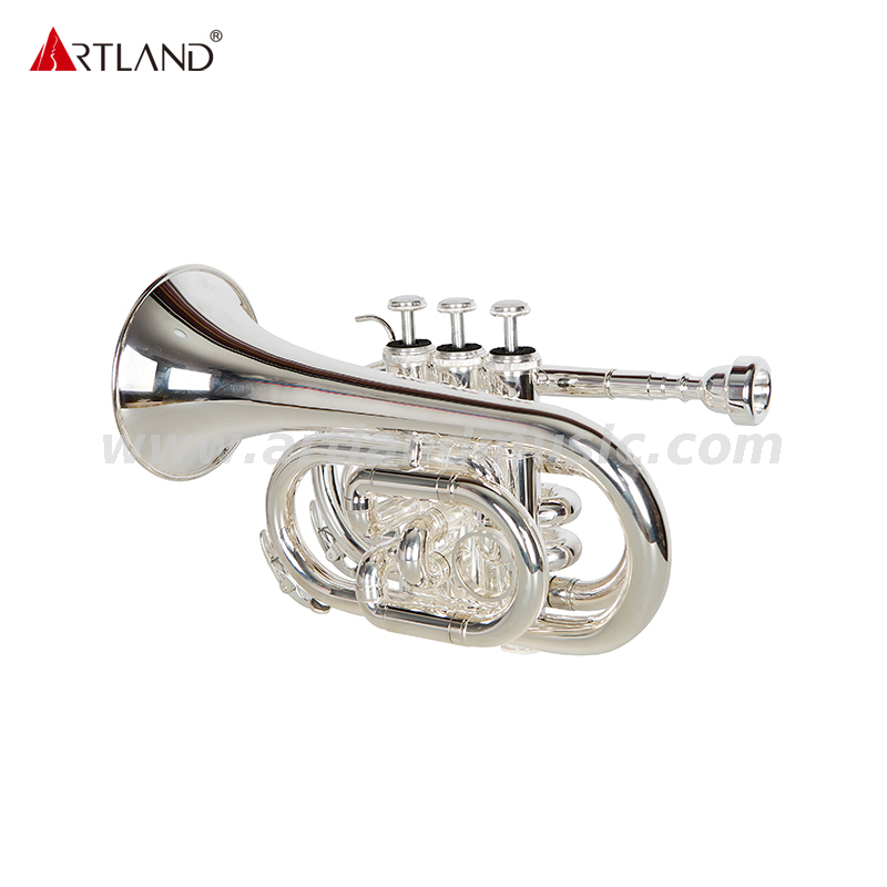Tromba tascabile placcata argento per studenti AHD4510S