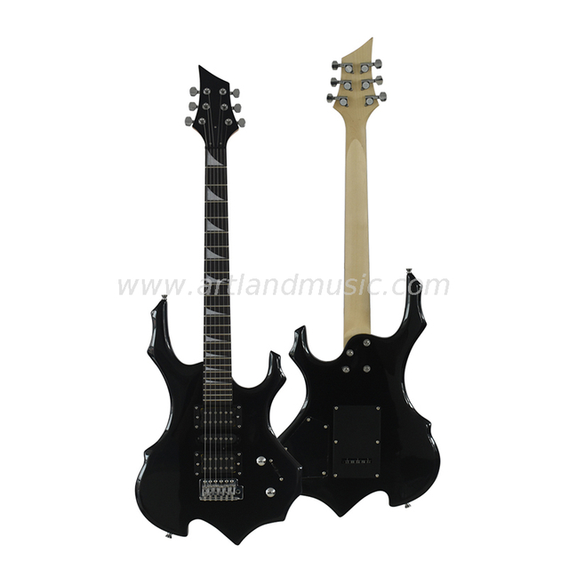 Fornitore di chitarre elettriche Chitarra elettrica (EG021) Lacca nera lucida