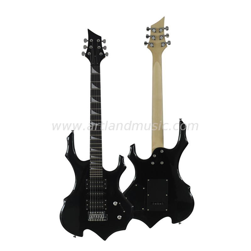 Fornitore di chitarre elettriche Chitarra elettrica (EG021) Lacca nera lucida