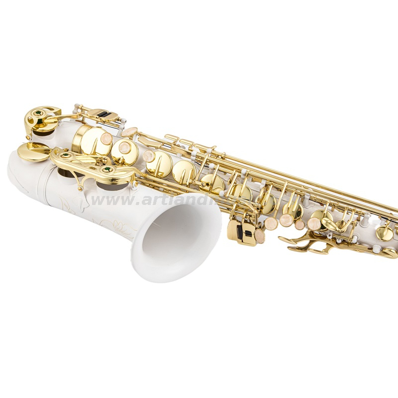 Chiave sassofono contralto in mib, corpo bianco laccato oro (AAS5505CW)