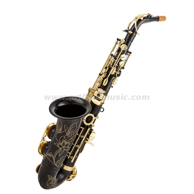 Chiave sassofono contralto Mib laccata dorata Corpo NERO (AAS5505CB)