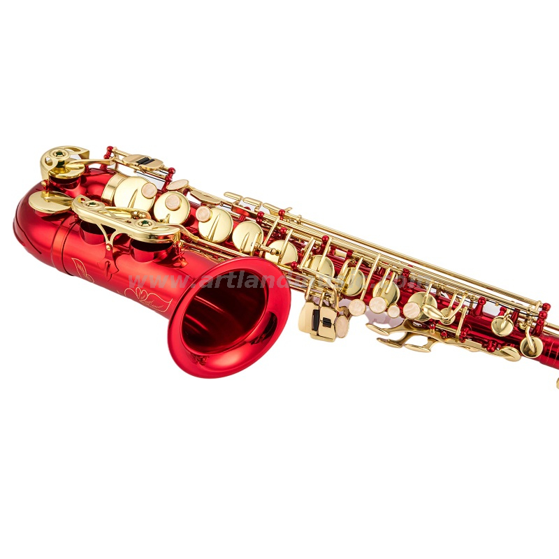 Chiave sassofono contralto in mib, corpo rosso laccato oro (AAS5505CR)