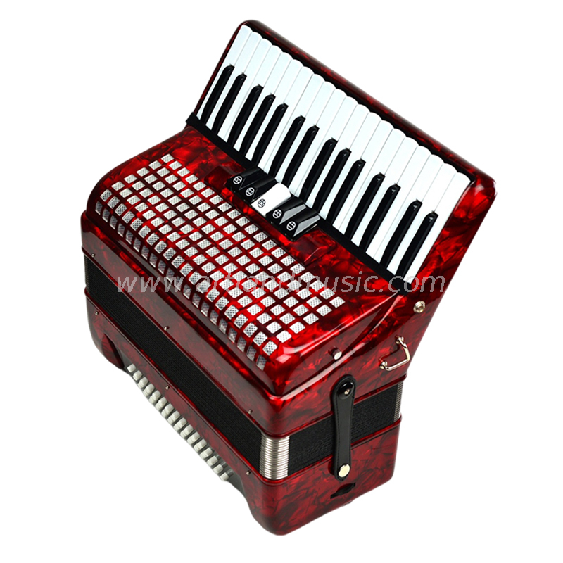 Fisarmonica a piano 34 tasti 60 bassi rossa (AT3460) 5 coro