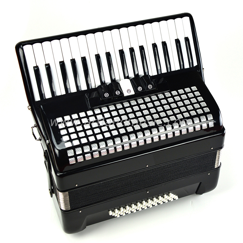 Fisarmonica a piano 34 tasti 48 bassi nera (AT3448) 5 coro