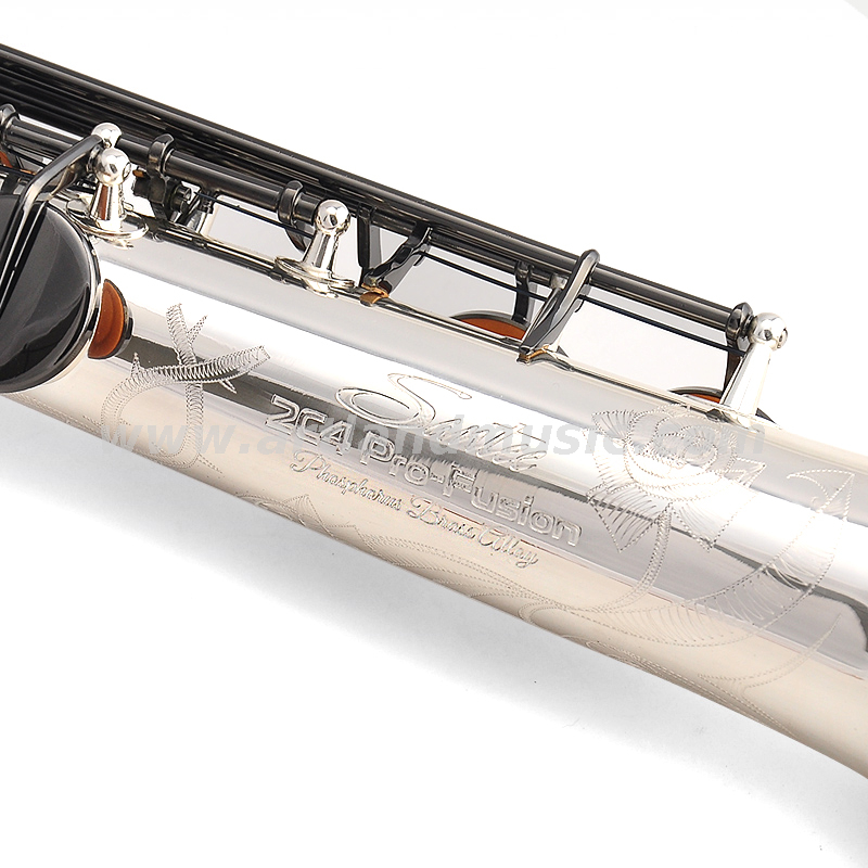 Sassofono soprano professionale placcato argento con chiave Sib (ASS6507S)