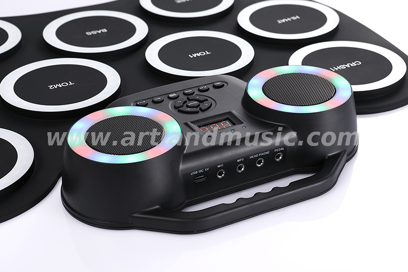 Kit di batteria digitale elettronica pieghevole arrotolabile a mano per percussioni (ADD-601)