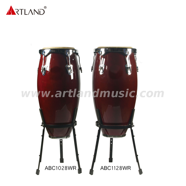Set Conga per percussioni latine in fibra di vetro con supporto ABC1028WR