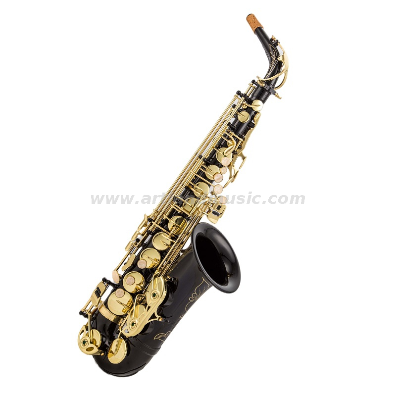 Chiave sassofono contralto Mib laccata dorata Corpo NERO (AAS5505CB)
