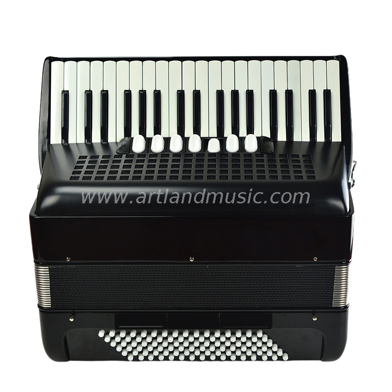 Fisarmonica a piano 37 tasti 96 bassi nera 9 cori (AT3796)