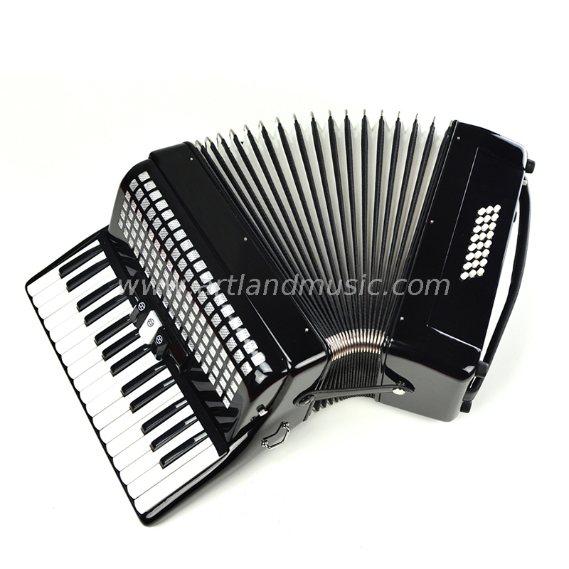 Fisarmonica a piano 30 tasti 24 bassi nera (AT3024-B) 3 cori