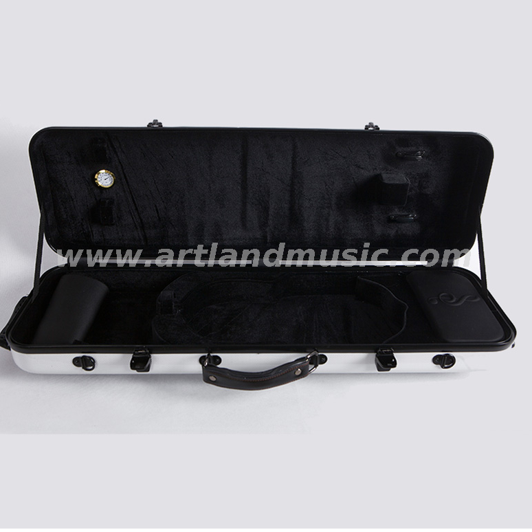 Custodia per violino oblunga composita in fibra di carbonio bianca (SVC005P) all'ingrosso