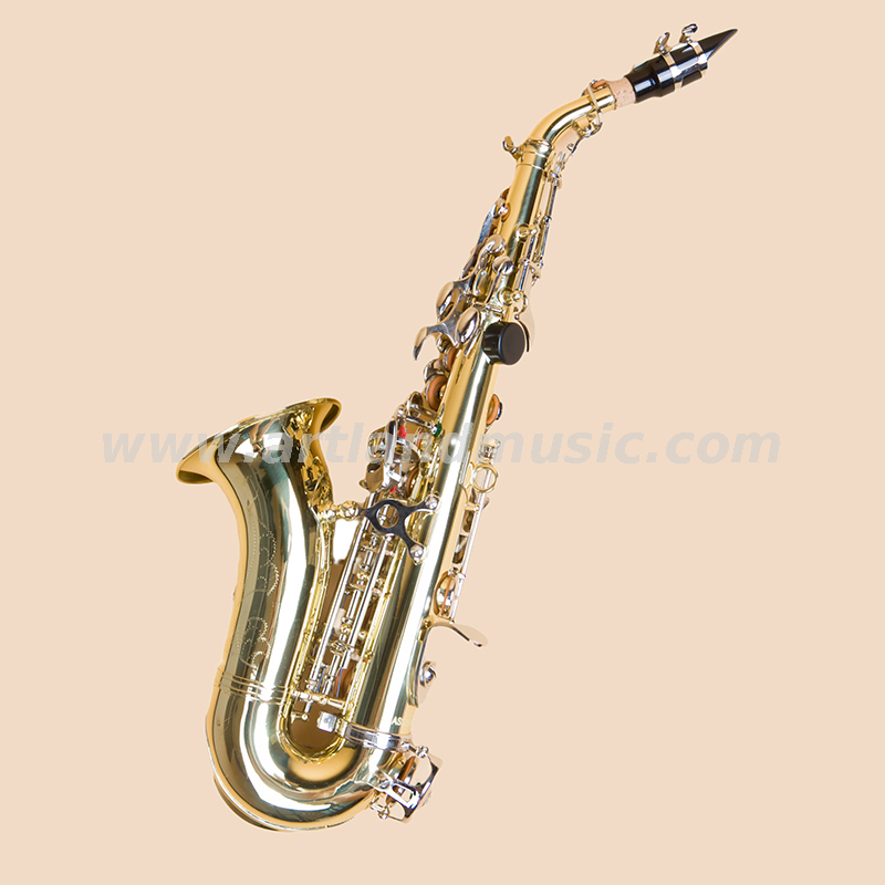 Sassofono soprano laccato oro con chiave in nichel (ASS3506GN)