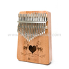 Pianoforte a pollice a 17 tasti, mogano Kalimba, natura（ATKM-1708）