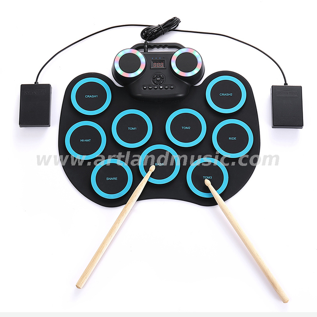 Kit di batteria digitale elettronica pieghevole arrotolabile a mano per percussioni (ADD-601)