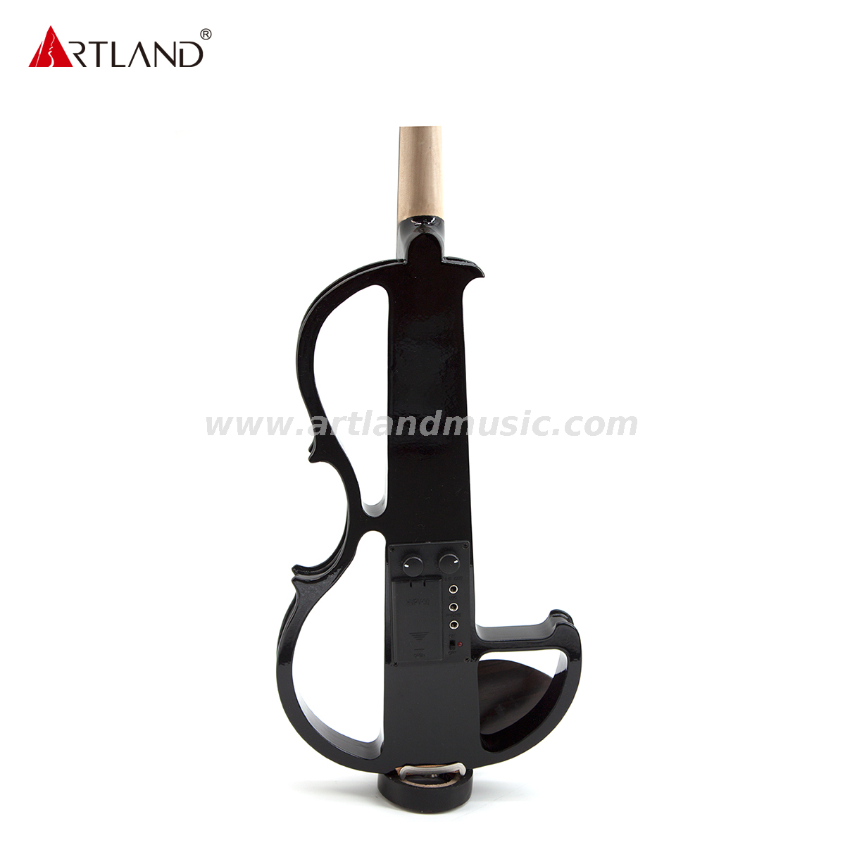Violino elettrico in tiglio nero con fiocco di colore nero (EV003)