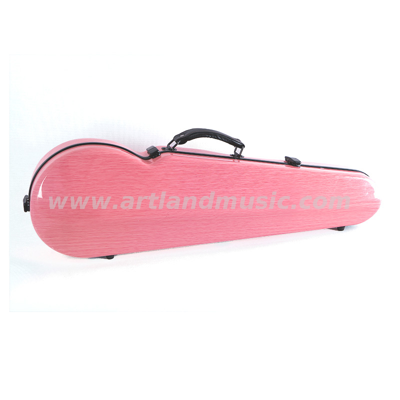 Custodia per violino leggero triangolare in fibra di carbonio rosa (SVC002P)
