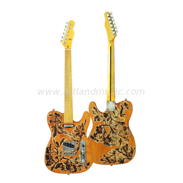 Chitarra elettrica Tele con finitura anticata fatta a mano (AEG006) Archaize