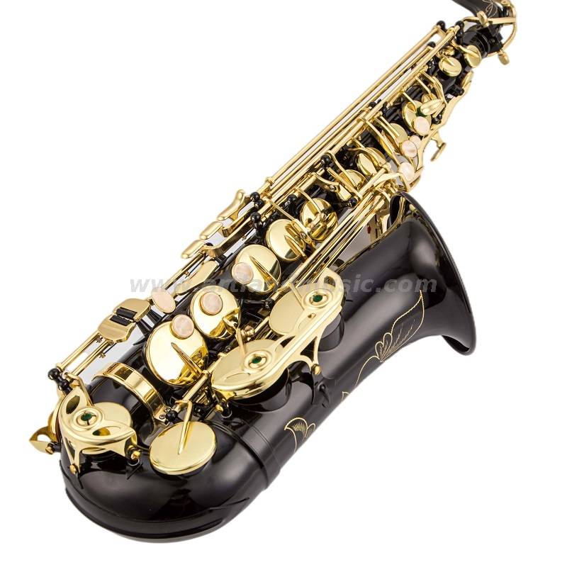 Chiave sassofono contralto Mib laccata dorata Corpo NERO (AAS5505CB)