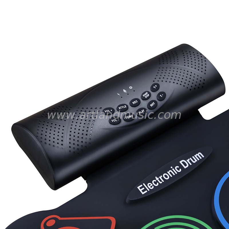 Mini batteria digitale elettronica pieghevole in silicone a percussione arrotolata a mano