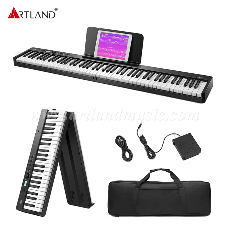 Pianoforte digitale pieghevole Tastiera a 88 tasti, Piano elettrico portatile Bluetooth(ABX20-88)