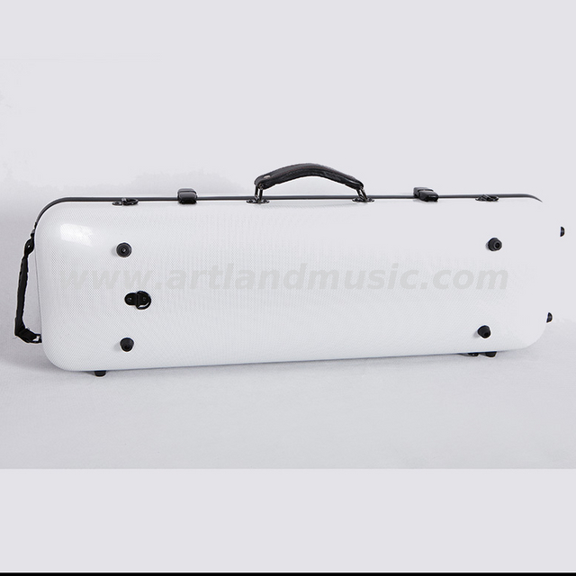 Custodia per violino oblunga composita in fibra di carbonio bianca (SVC005P) all'ingrosso