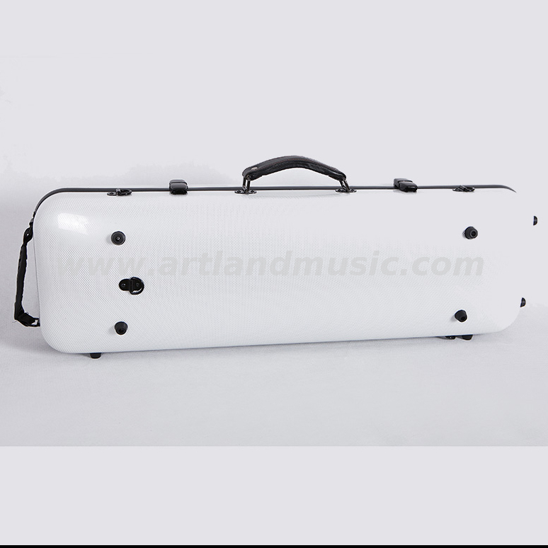 Custodia per violino oblunga composita in fibra di carbonio bianca (SVC005P) all'ingrosso