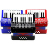 17 tasti 8 bassi mini piccolo giocattolo fisarmonica a pianoforte strumento musicale educativo per bambini, regalo con scatola colorata