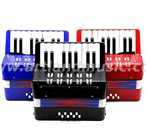 17 tasti 8 bassi mini piccolo giocattolo fisarmonica a pianoforte strumento musicale educativo per bambini, regalo con scatola colorata