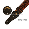 Tracolla per chitarra in pelle di tigre con tasca portaoggetti (GST01)