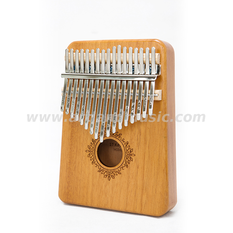 Kalimba in mogano a 17 tasti, pianoforte a pollice naturale (ATKM-1714)