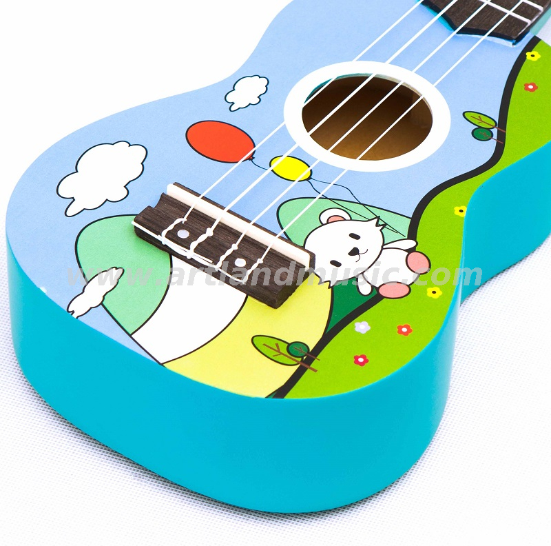 Ukulele colorato di cartone animato (UKS200D)-Bule