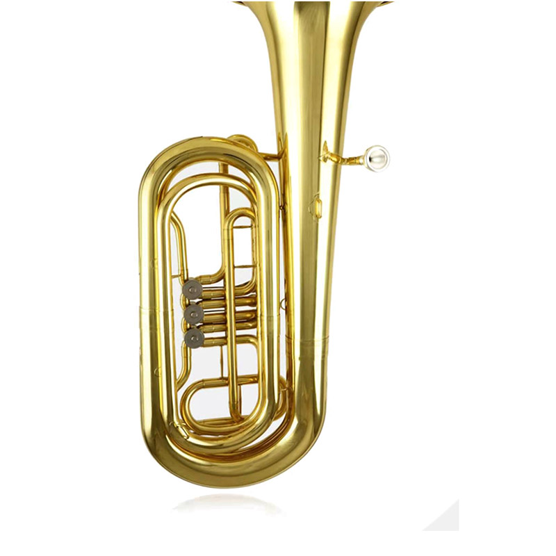 Chiave Tuba laccata dorata di BB con custodia in ottone per accordatura（ATTB300）