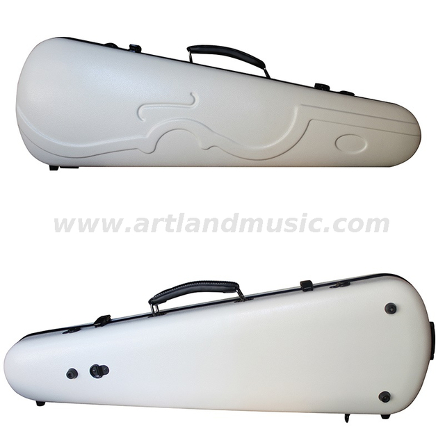 Custodia per violino bianca composita a forma di (SVC003p)