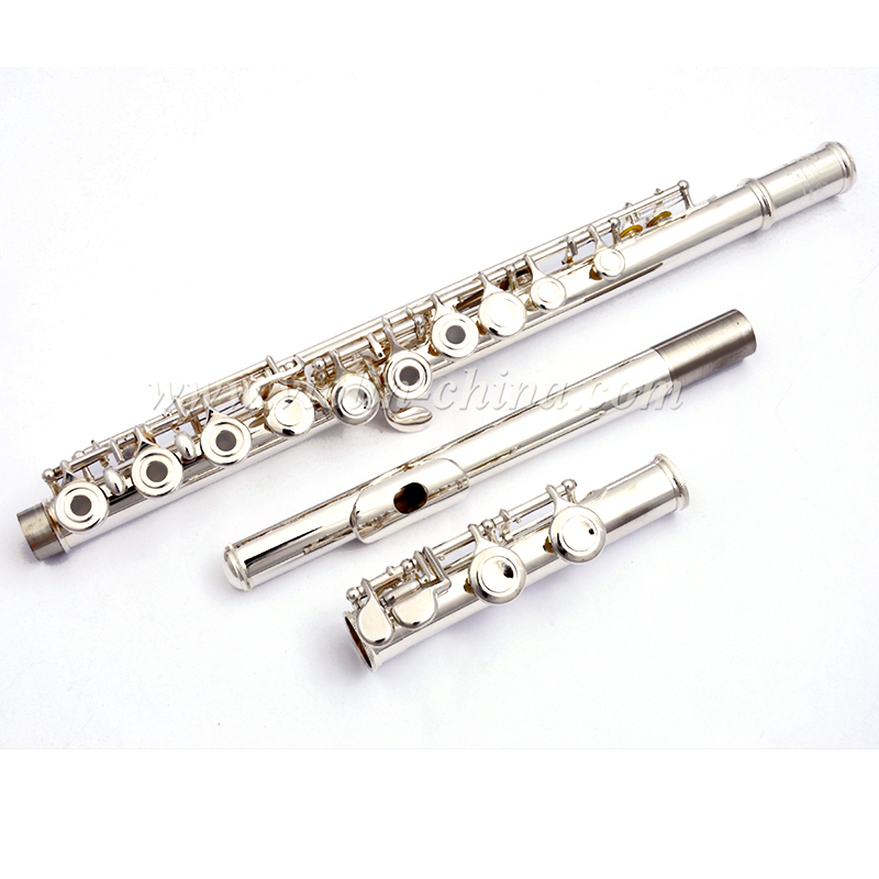 Flauto standard placcato argento a 16 fori aperti (AFL5507)
